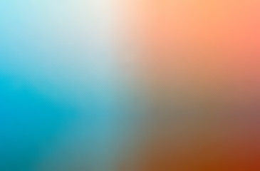 Abstract illustration of blue, orange through the tiny glass background