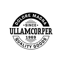 Fototapeta premium Typographic Badge design template. Vector illustration.