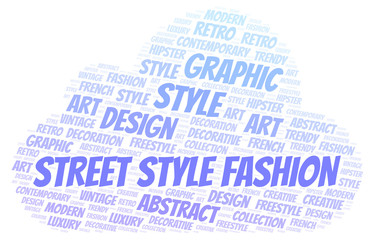 Obraz premium Street Style Fashion word cloud.
