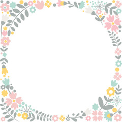 Romantic Floral hand drawn card