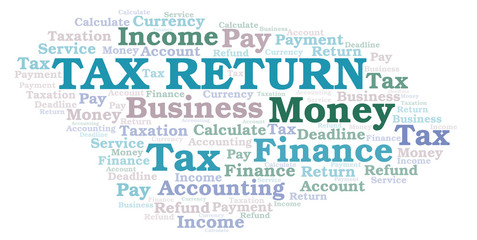 Tax Return word cloud.