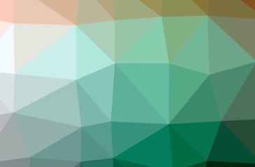 Illustration of abstract Green horizontal low poly background. Beautiful polygon design pattern.