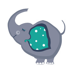 Elephant. Funny Alphabet, Animal Vector Illustration