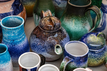 pottery for sale at the market