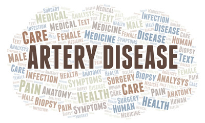 Obraz premium Artery Disease word cloud.