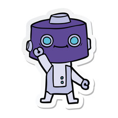 sticker of a cartoon robot