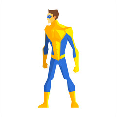 Fototapeta na wymiar Superhero Wearing a Mask Vector Illustration