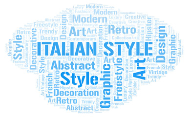 Italian Style word cloud.