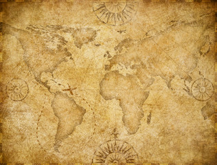 Old world map based on image furnished by NASA
