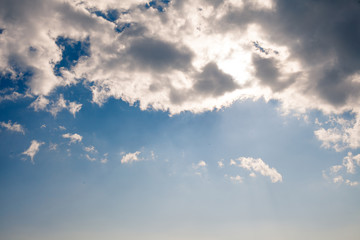 Beautiful view on the cloudy sky.
