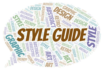 Fototapeta premium Style Guide word cloud.