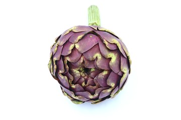 Fototapeta premium Fresh organic Artichoke on white background