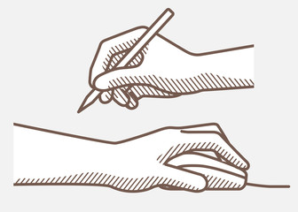 hand gestures writing