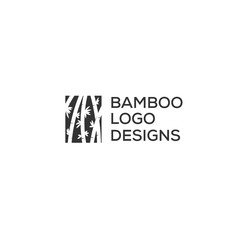 bamboo logo designs inspiration in negative space logo
