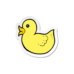 sticker of a cartoon rubber duck
