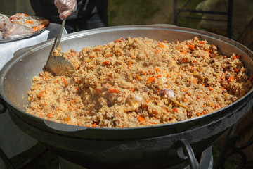 pilaf / rice in a pot