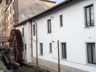 Fototapeta na wymiar Old watermill in San Donato Milanese, italy