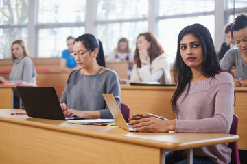 Multinational group of students in an auditorium