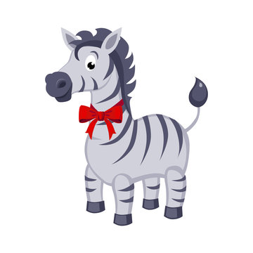 Zebra. Funny Alphabet, Animal Vector Illustration