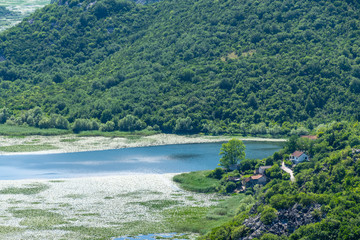 The picturesque river Crnojevic flows among the mountains.