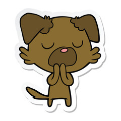 Fototapeta premium sticker of a cartoon dog