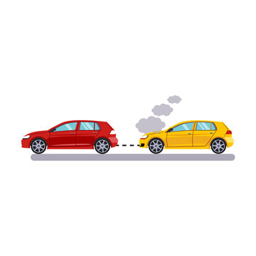 Car and Transportation. Towing Cars. Vector Illustration