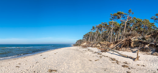 Lonely Beach "Weststrand" at west coast of island Darß (Mecklenburg-Western Pommerania, Germany)