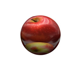 red apple isolated on white background