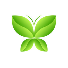 Eco Green Leaf Icon design Vector Illustration