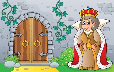 Queen by old door theme image 1