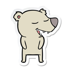 sticker of a cartoon bear