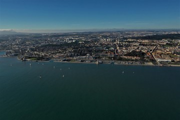 Lissabon in Portugal aus der Luft
