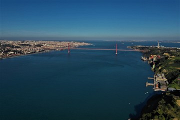 Naklejka premium Lissabon aus der Luft