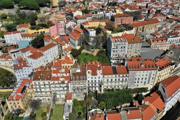 Fototapeta na wymiar Lissabon aus der Luft