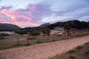 Fototapeta na wymiar Wonderful dune landscape Cala Mesquida Mallorca Spain