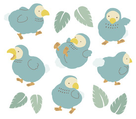 Set of cute Dodo bird illustration © 44ee32e