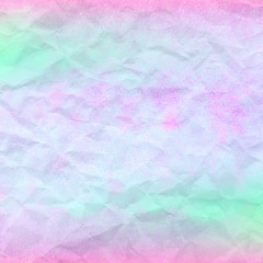Holographic pattern with crumpled paper background