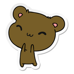 sticker cartoon kawaii cute teddy bear
