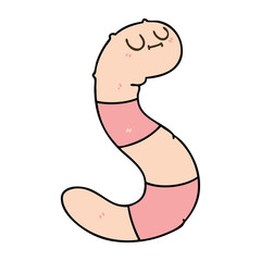 quirky hand drawn cartoon worm