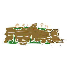 Fototapeta premium cartoon doodle of a tree log