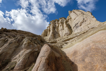 Stone formation in the Pigeon Valley of Cappadocia, Turkey