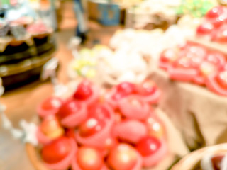 blur background with bokeh of Supermarket store