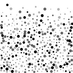 Scattered random black dots. Dark points dispersio