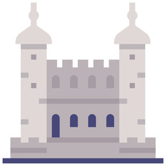 Tower of  london flat illustration