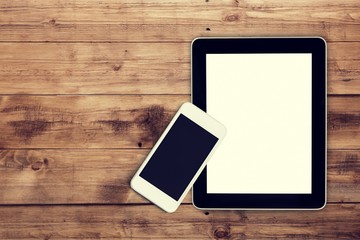 Blank mobile smart phone and digital tablet © BillionPhotos.com