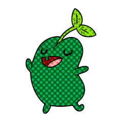cartoon kawaii cute sprouting bean
