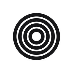 Bullseye target or arrow target flat vector icon for apps and websites