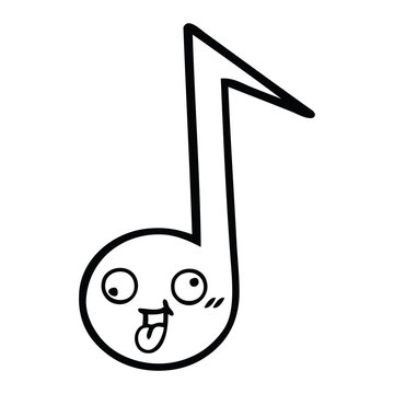 recommend clip art: line drawing cartoon musical note
