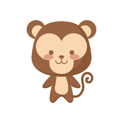 cute monkey animal character