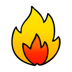 gradient shaded cartoon fire